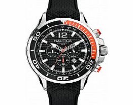 Nautica Mens NST 02 Black Chronograph Watch