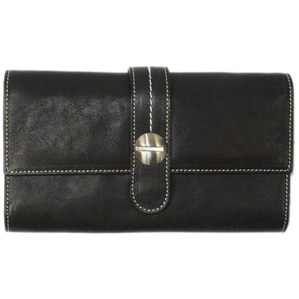 Large Drew Black Wallet by