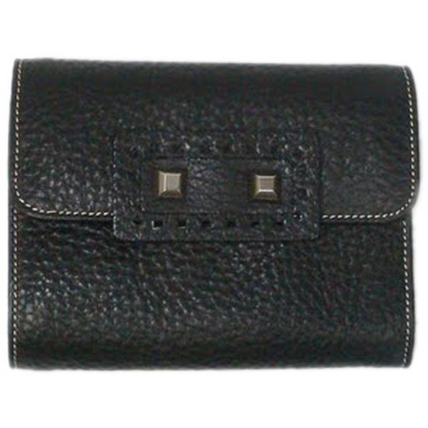 Small Nadia Black Tumbled Wallet by