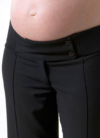 Black Parallel Leg Trousers