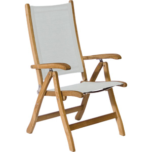 Oxford Teak 4-Position High Back Natural