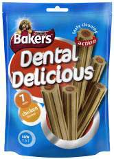 Bakers Dental Delicious Chicken Dog Treats 230g