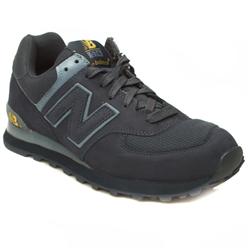 New Balance Male New Balance 574 Nubuck Upper Fashion Trainers in Navy