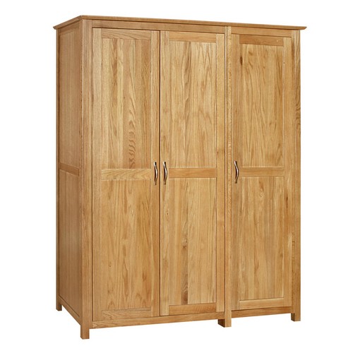 Oak Triple Full Hanging Wardrobe