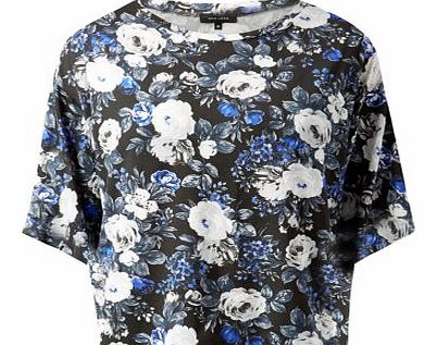 Black Floral Print T-Shirt 3258529