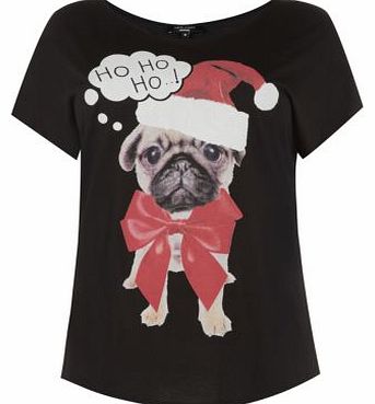 Inspire Black Ho Ho Ho Pug T-Shirt 3234121