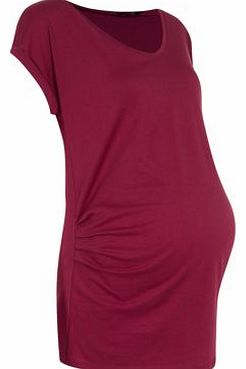 Maternity Dark Pink Plain T-Shirt 3232351