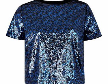 Navy Sequin T-Shirt 3266715