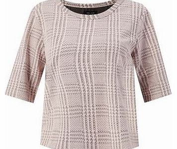 Pink Jacquard Check Boxy T-Shirt 3120847