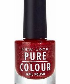 New Look Pure Colour Burgundy Metallic Nail Polish 3262886