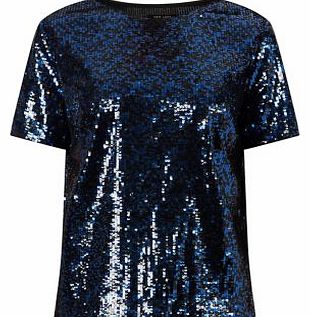 Tall Navy Sequin T-Shirt 3236176