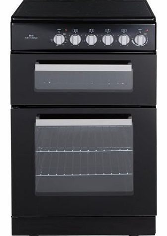 ETC50B 500mm Twin Cavity Electric Cooker Ceramic Hob Black