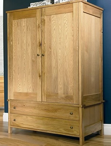 Oak Large Double Wardrobe