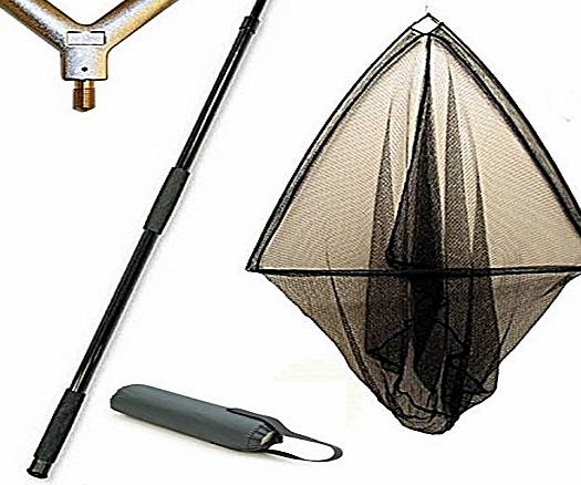 NGT 42`` INCH CARP FISHING LANDING NET amp; 2M TELESCOPIC HANDLE amp; FLOAT NGT