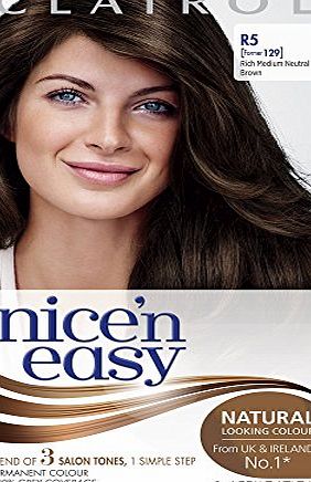 Nicen Easy Clairol Nice n Easy Permanent Hair Colour - 129 Rich Medium Neutral Brown