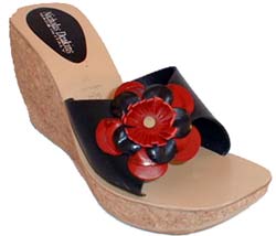 Nicholas Deakins Womens flower wedge mule