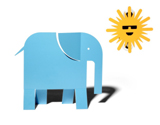 Nigel`s Eco Store Elephant Night-night Light - solar powered for a