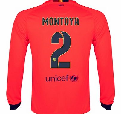 Barcelona Away Shirt 2014/15 - Long Sleeve Red