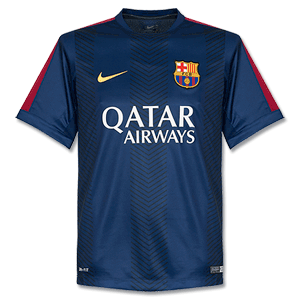 Barcelona Navy Pre-Match Top 2014 2015