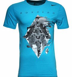 CR7 Hero Football T-Shirt Neo Turquoise