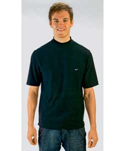 Dri Fit Black Mock Polo Shirt Large