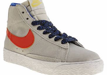 kids nike light grey blazer mid vintage unisex