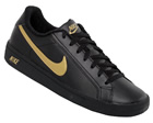 Nike Main Draw Black/Metallic Gold Leather Trainer