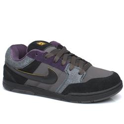 Male Nke 6.0 Air Mogan Suede Upper in Black and Purple