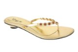 Unze Fashion Slipper - L11843-Gold-5.0