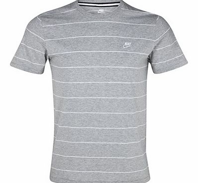 YD Striped Futura Tee - Dark Grey