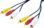 Composite Video A/V Lead ( 3x Phono Lead 1.5m )