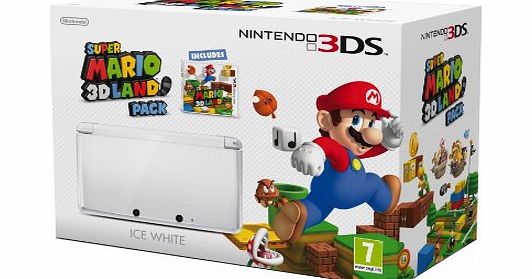 Nintendo Handheld Console 3DS - Ice White Bundle with Super Mario 3D Land