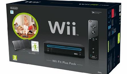 Nintendo Wii Console (Black) with Wii Fit Plus: Includes Balance Board and Wii Remote Plus