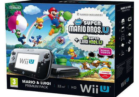 Nintendo Wii U 32GB New Super Mario Bros and New Super Luigi Bros Premium Pack - Black (Nintendo Wii U)