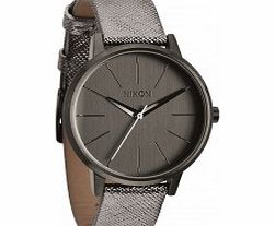 Nixon Ladies Kensington Leather Gunmetal Shimmer