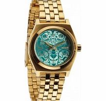 Nixon Ladies Small Time Teller Gold Blue