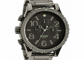 Nixon Mens 48-20 Chrono Polished Gunmetal Lum