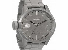 Nixon Mens Chronicle SS All Raw Steel Watch