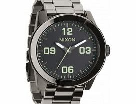 Nixon Mens Corporal SS Polished Gunmetal Lum Watch