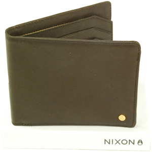 Mens Nixon Mantle Zip Coin Wallet. Brown