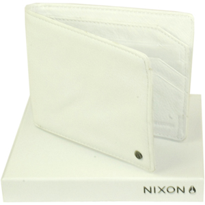 Mens Nixon Mantle Zip Coin Wallet. White