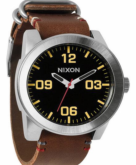 Mens Nixon Corporal Watch - Black/Brown