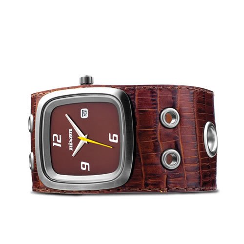 Nixon Mens Nixon The Gto Watch Brown Croc