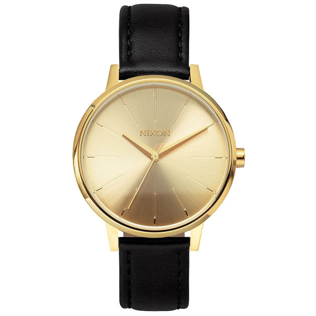 Nixon Mens Nixon The Kensington Leather Watch - Gold