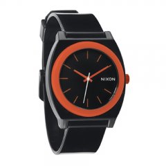 Mens Nixon The Time Teller Pu Watch Black Orange