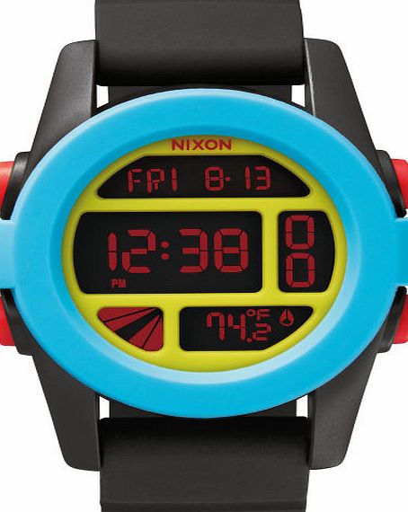 Nixon Mens Nixon Unit Watch - Black / Blue / Chartreuse