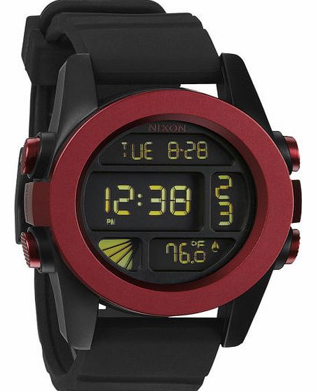 Nixon Mens Nixon Unit Watch - Dark Red / Black Ano