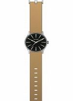 Nixon Mens Sentry 38 Black Saddle Watch