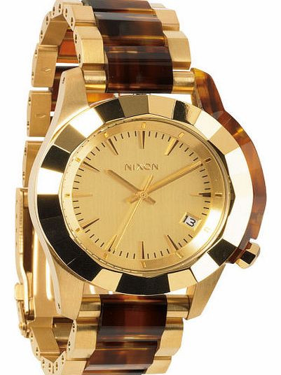 Nixon Womens Nixon Monarch Watch - Gold Colour/Molasses