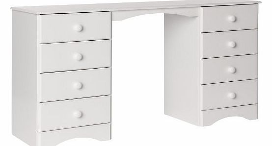 Aviemore Double Pedestal Dressing Table , 76 x 140 x 40 cm, White